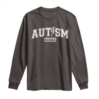 Autism Mama Lightning Bolt Checkered Long Sleeve Shirt Autistic Mom Blessed