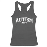 Autism Mama Lightning Bolt Checkered Racerback Tank Top Autistic Mom Blessed