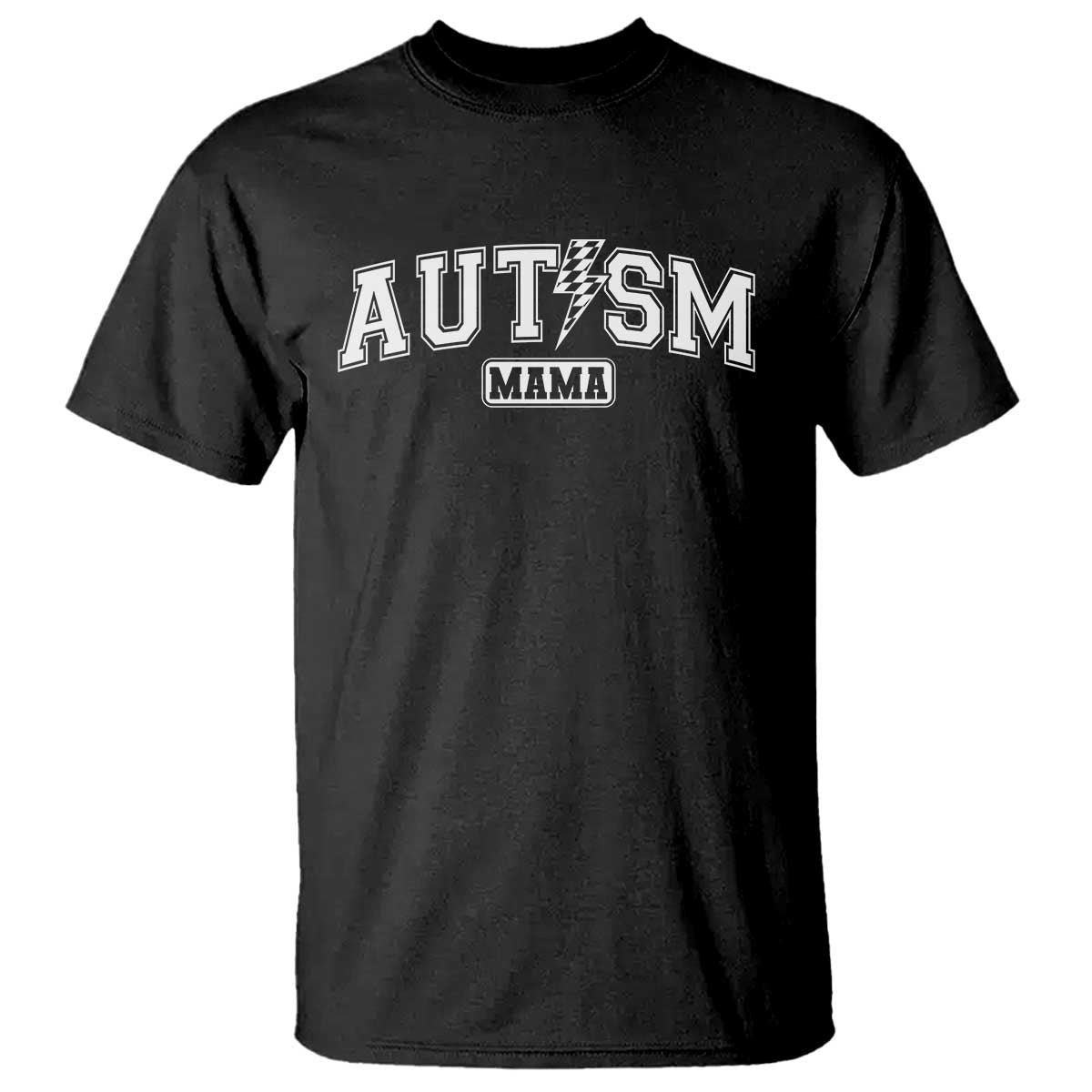 Autism Mama Lightning Bolt Checkered T Shirt Autistic Mom Blessed