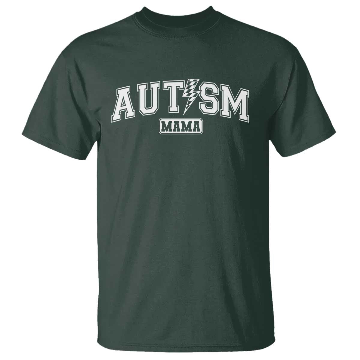 Autism Mama Lightning Bolt Checkered T Shirt Autistic Mom Blessed