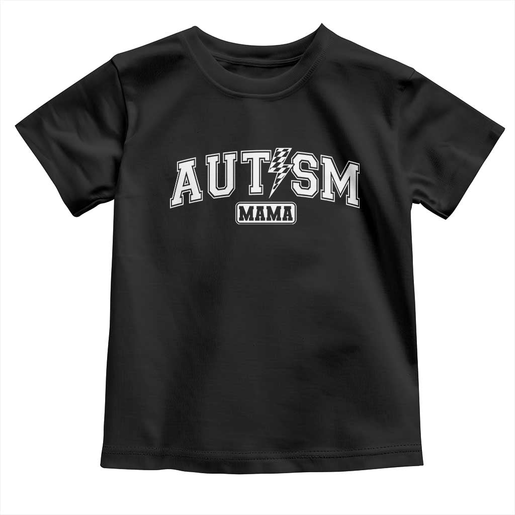 Autism Mama Lightning Bolt Checkered Toddler T Shirt Autistic Mom Blessed