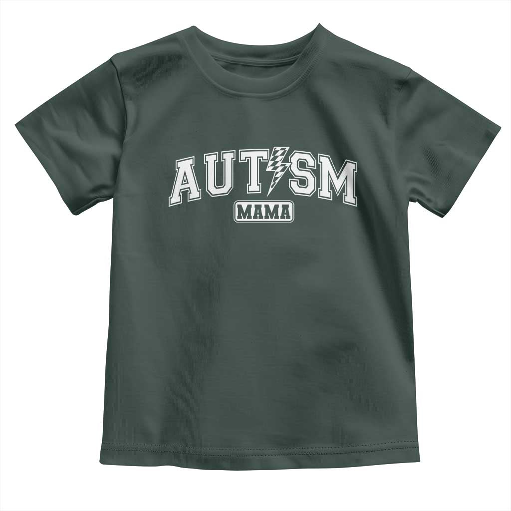 Autism Mama Lightning Bolt Checkered Toddler T Shirt Autistic Mom Blessed