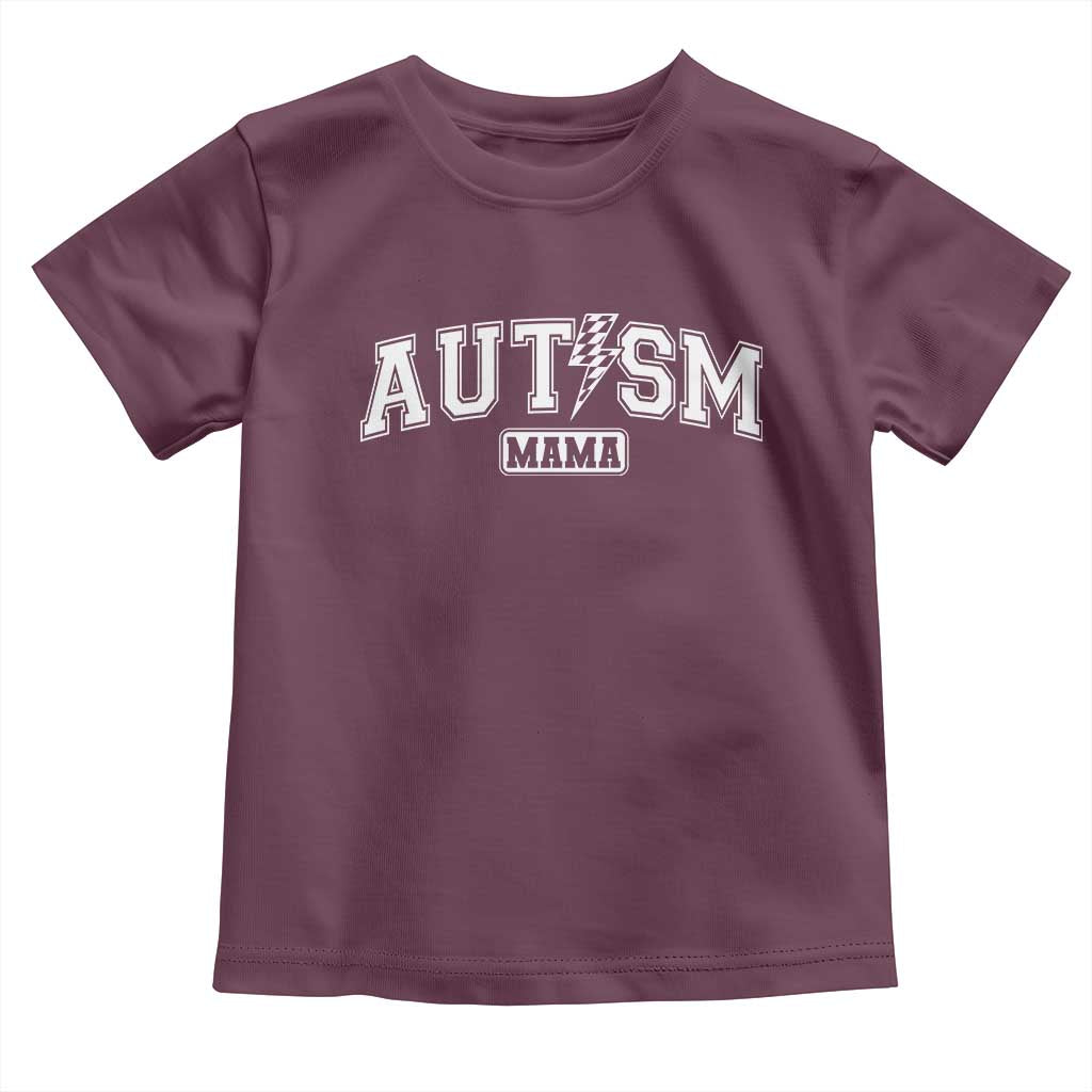 Autism Mama Lightning Bolt Checkered Toddler T Shirt Autistic Mom Blessed