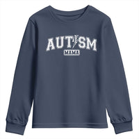Autism Mama Lightning Bolt Checkered Youth Sweatshirt Autistic Mom Blessed