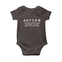 Friends Autism Baby Onesie The One Where Being Different is What Makes You Beautiful