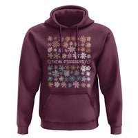 Autism Awareness Hoodie Think Differently Neurodiversity Sped Teacher