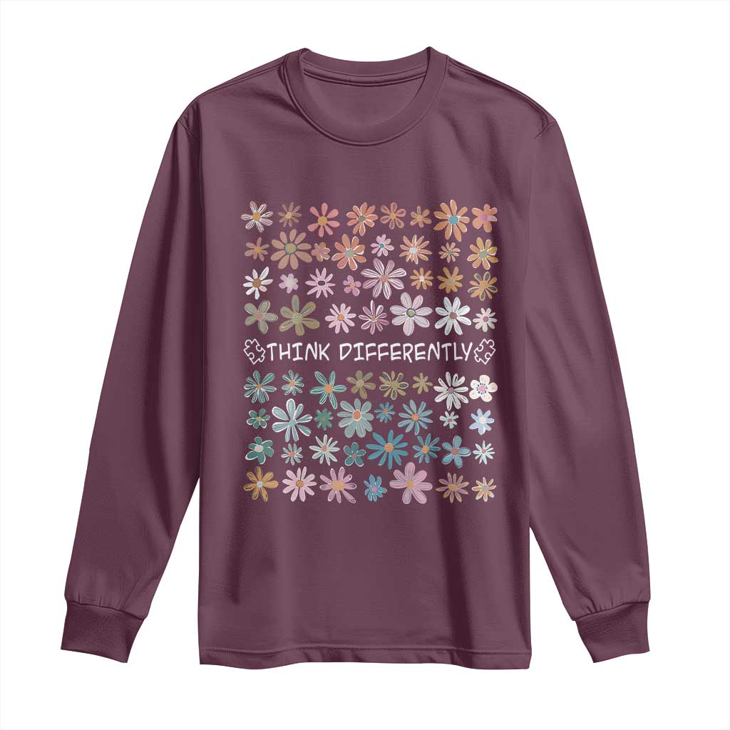 Autism Awareness Long Sleeve Shirt Think Differently Neurodiversity Sped Teacher