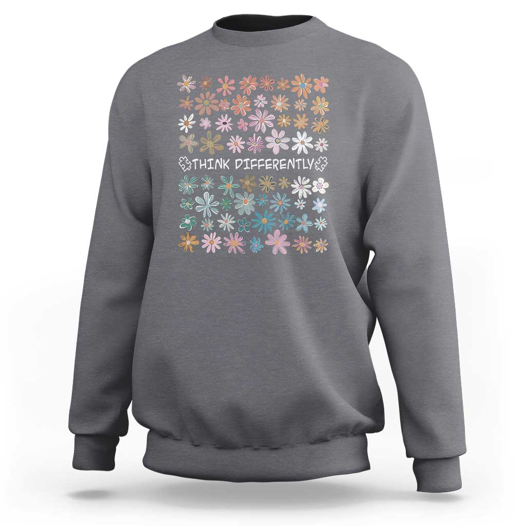 Autism Awareness Sweatshirt Think Differently Neurodiversity Sped Teacher