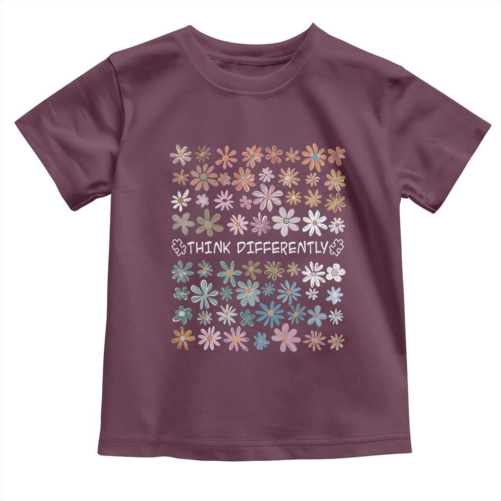 Autism Awareness Toddler T Shirt Think Differently Neurodiversity Sped Teacher