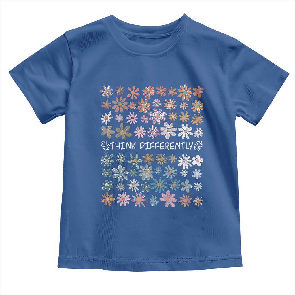 Autism Awareness Toddler T Shirt Think Differently Neurodiversity Sped Teacher