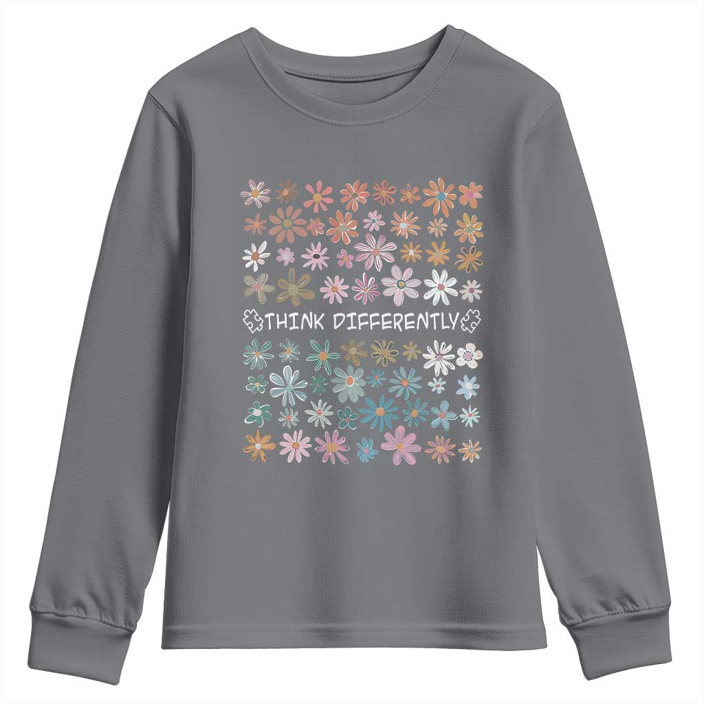 Autism Awareness Youth Sweatshirt Think Differently Neurodiversity Sped Teacher