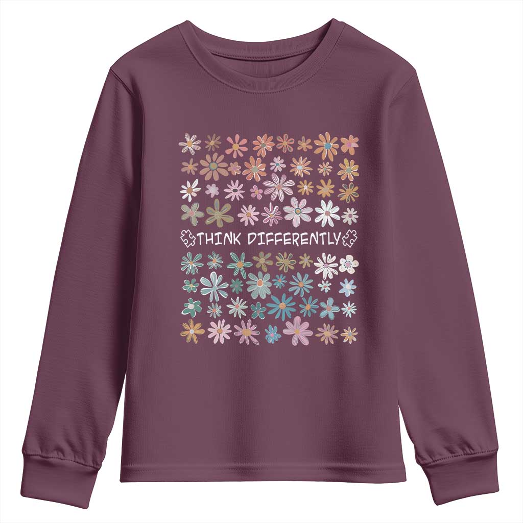 Autism Awareness Youth Sweatshirt Think Differently Neurodiversity Sped Teacher