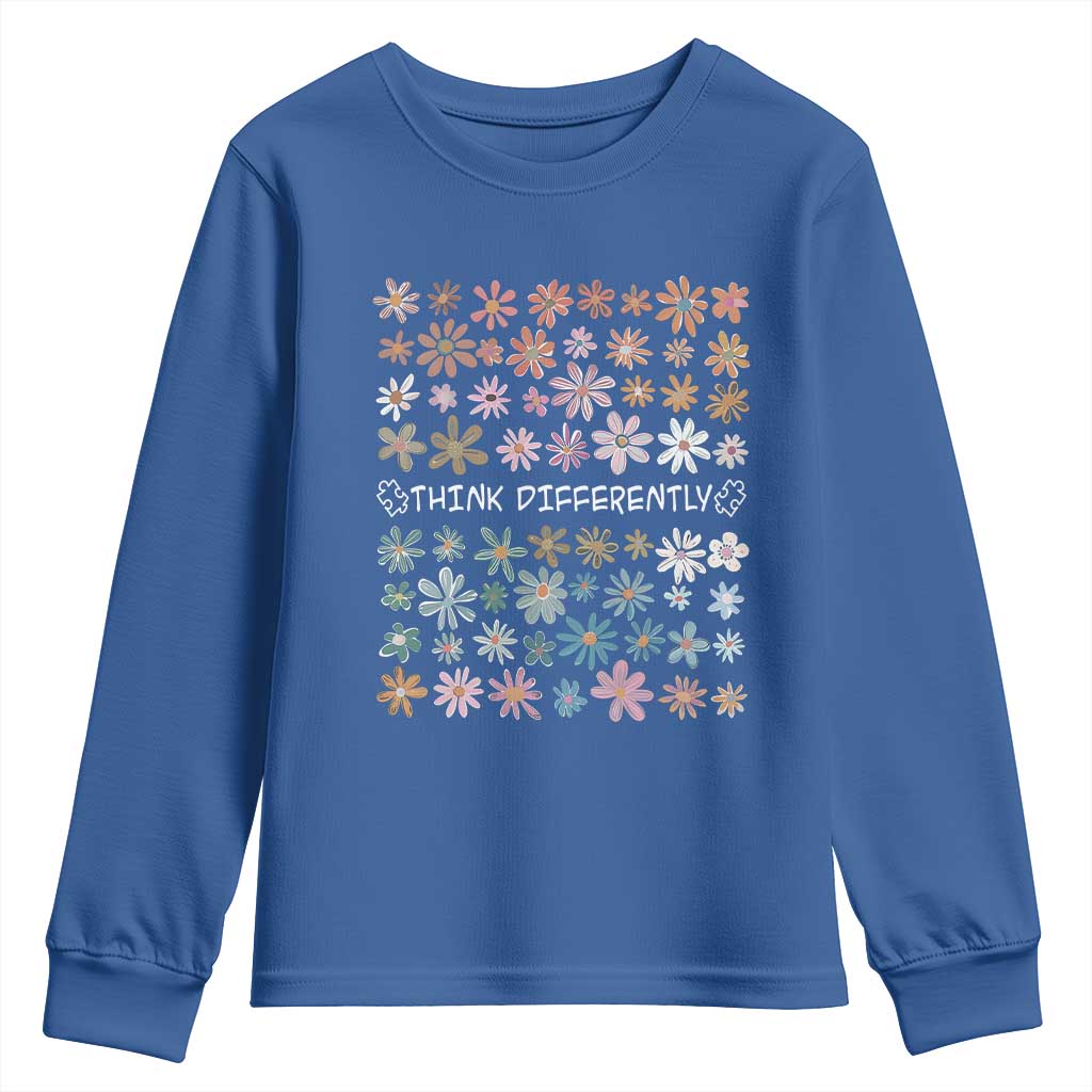 Autism Awareness Youth Sweatshirt Think Differently Neurodiversity Sped Teacher