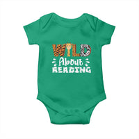 Wild About Reading Baby Onesie Cute Animal Print Reading Lover Kids Teachers