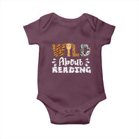 Wild About Reading Baby Onesie Cute Animal Print Reading Lover Kids Teachers