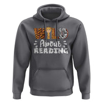 Wild About Reading Hoodie Cute Animal Print Reading Lover Kids Teachers