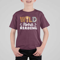 Wild About Reading T Shirt For Kid Cute Animal Print Reading Lover Kids Teachers