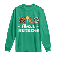 Wild About Reading Long Sleeve Shirt Cute Animal Print Reading Lover Kids Teachers