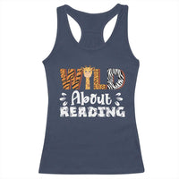 Wild About Reading Racerback Tank Top Cute Animal Print Reading Lover Kids Teachers