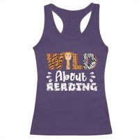 Wild About Reading Racerback Tank Top Cute Animal Print Reading Lover Kids Teachers