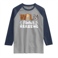 Wild About Reading Raglan Shirt Cute Animal Print Reading Lover Kids Teachers
