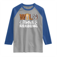 Wild About Reading Raglan Shirt Cute Animal Print Reading Lover Kids Teachers