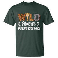 Wild About Reading T Shirt Cute Animal Print Reading Lover Kids Teachers
