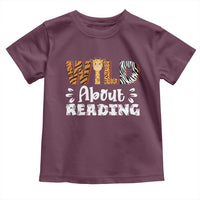 Wild About Reading Toddler T Shirt Cute Animal Print Reading Lover Kids Teachers