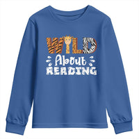 Wild About Reading Youth Sweatshirt Cute Animal Print Reading Lover Kids Teachers