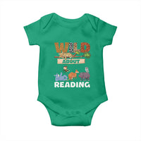 Wild About Reading Baby Onesie Cute Animal Book Lover Kids Teachers