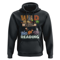 Wild About Reading Hoodie Cute Animal Book Lover Kids Teachers