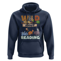 Wild About Reading Hoodie Cute Animal Book Lover Kids Teachers