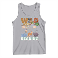 Wild About Reading Tank Top Cute Animal Book Lover Kids Teachers