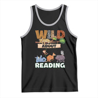 Wild About Reading Tank Top Cute Animal Book Lover Kids Teachers