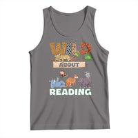 Wild About Reading Tank Top Cute Animal Book Lover Kids Teachers