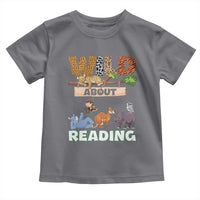 Wild About Reading Toddler T Shirt Cute Animal Book Lover Kids Teachers