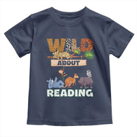 Wild About Reading Toddler T Shirt Cute Animal Book Lover Kids Teachers