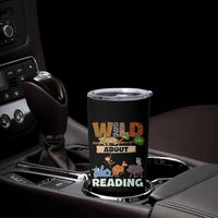 Wild About Reading Tumbler Cup Cute Animal Book Lover Kids Teachers