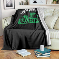 Wild About Reading Throw Blanket Cute Safari Animal Reading Shirt Preschool Kindergarten