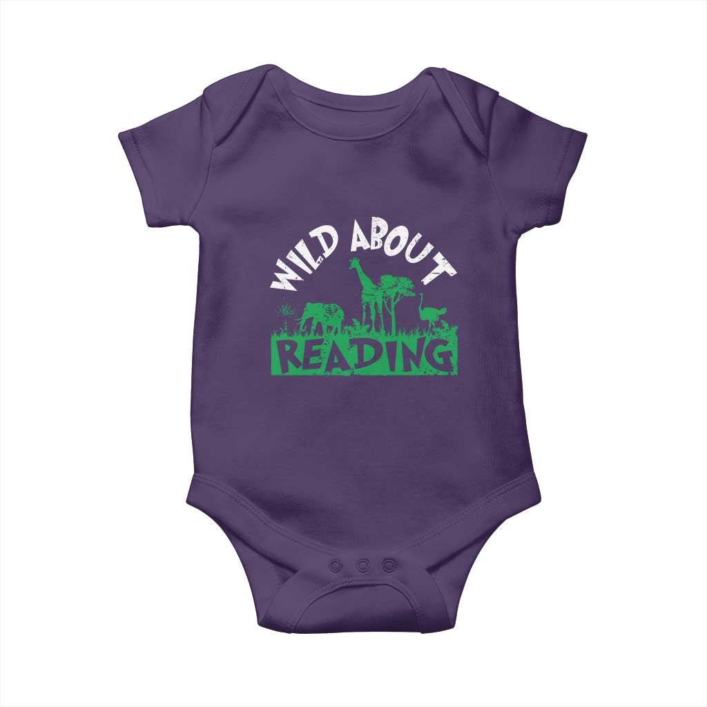 Wild About Reading Baby Onesie Cute Safari Animal Reading Shirt Preschool Kindergarten