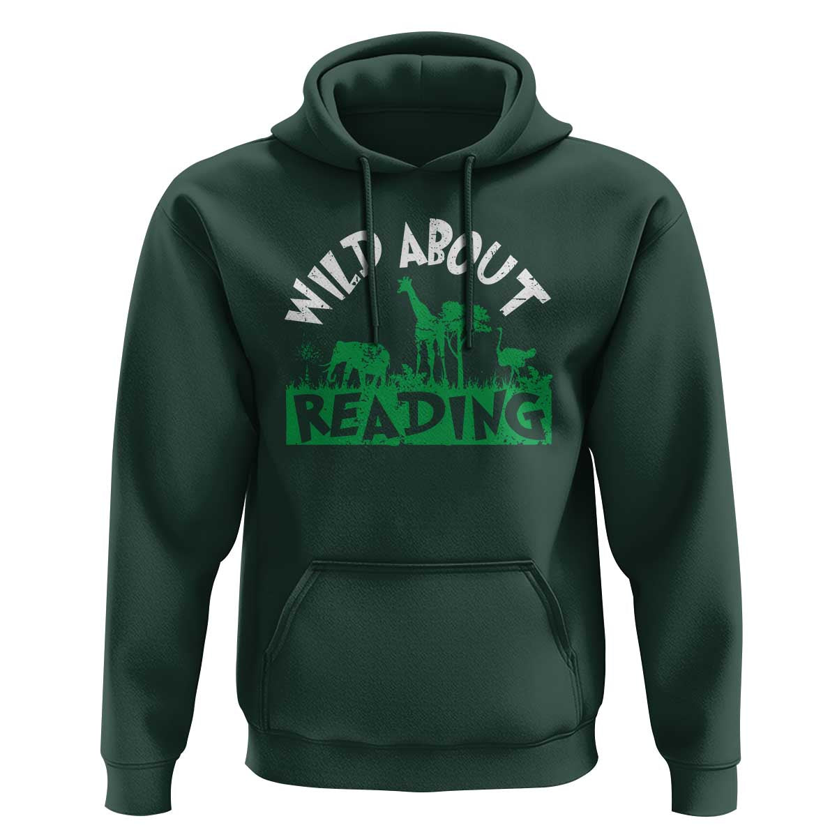 Wild About Reading Hoodie Cute Safari Animal Reading Shirt Preschool Kindergarten