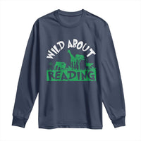 Wild About Reading Long Sleeve Shirt Cute Safari Animal Reading Shirt Preschool Kindergarten