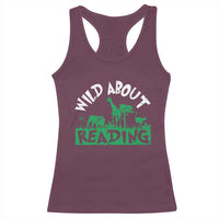 Wild About Reading Racerback Tank Top Cute Safari Animal Reading Shirt Preschool Kindergarten