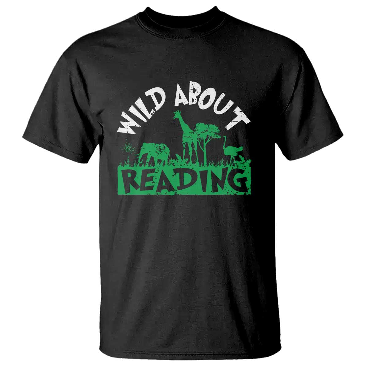 Wild About Reading T Shirt Cute Safari Animal Reading Shirt Preschool Kindergarten