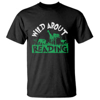 Wild About Reading T Shirt Cute Safari Animal Reading Shirt Preschool Kindergarten