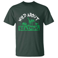 Wild About Reading T Shirt Cute Safari Animal Reading Shirt Preschool Kindergarten