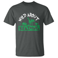 Wild About Reading T Shirt Cute Safari Animal Reading Shirt Preschool Kindergarten