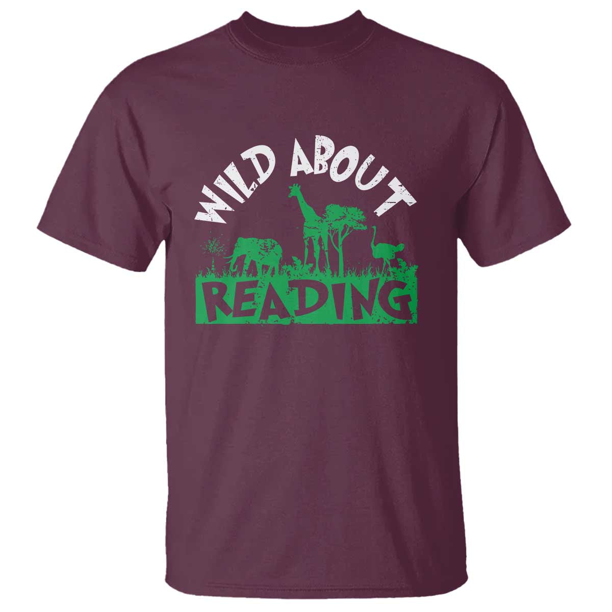 Wild About Reading T Shirt Cute Safari Animal Reading Shirt Preschool Kindergarten