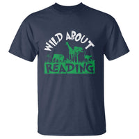 Wild About Reading T Shirt Cute Safari Animal Reading Shirt Preschool Kindergarten