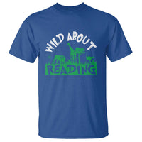 Wild About Reading T Shirt Cute Safari Animal Reading Shirt Preschool Kindergarten